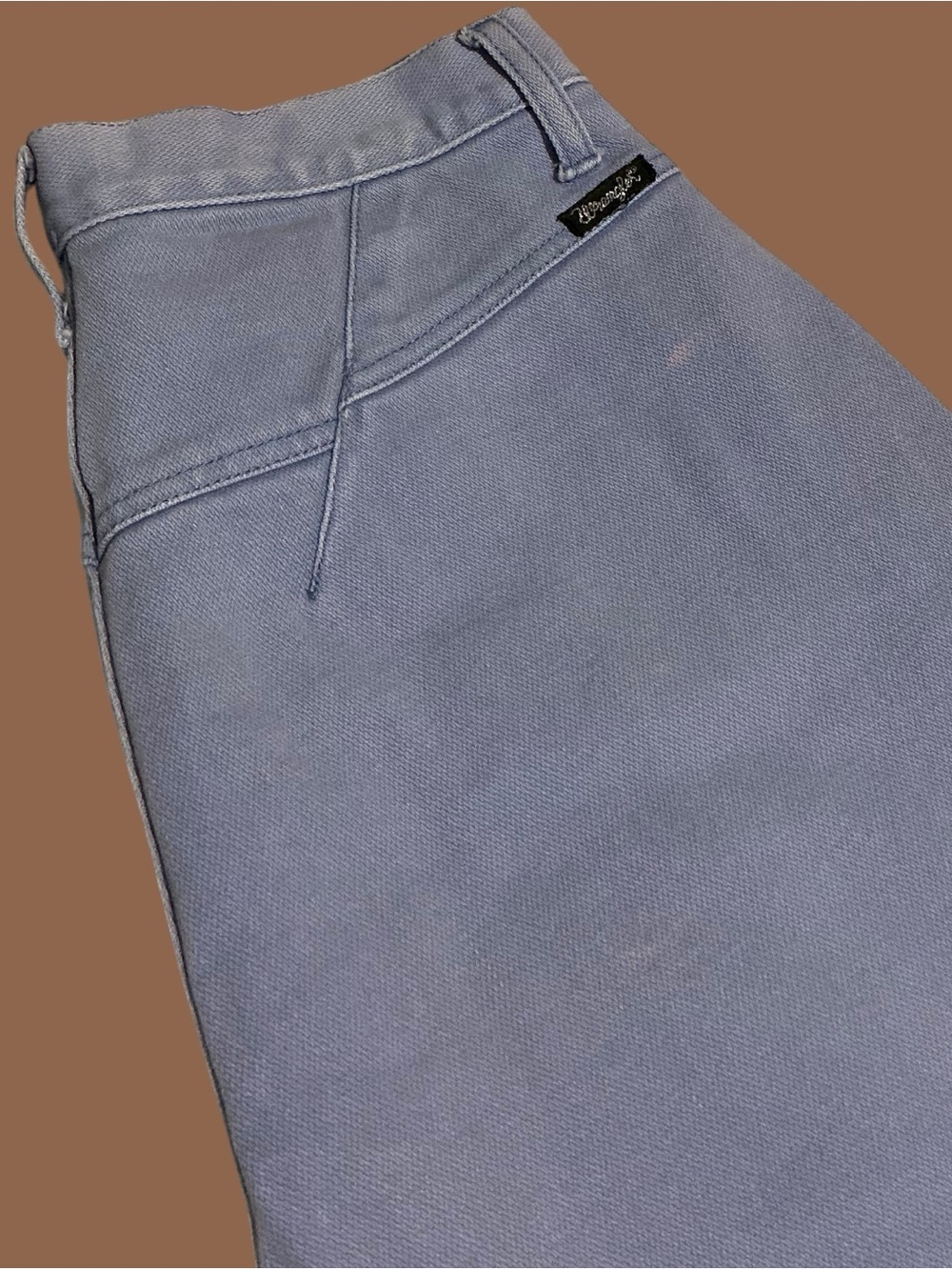 Vintage Wrangler High Rise Periwinkle Cutoff Shorts Raw Hem - Picture 5 of 6